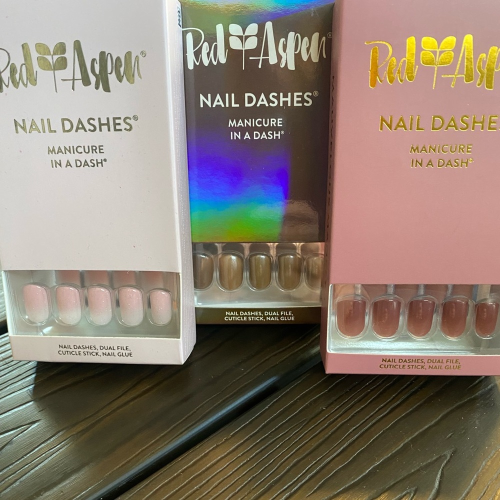 Nail Dashes, 3 sets. Brand new in boxes.